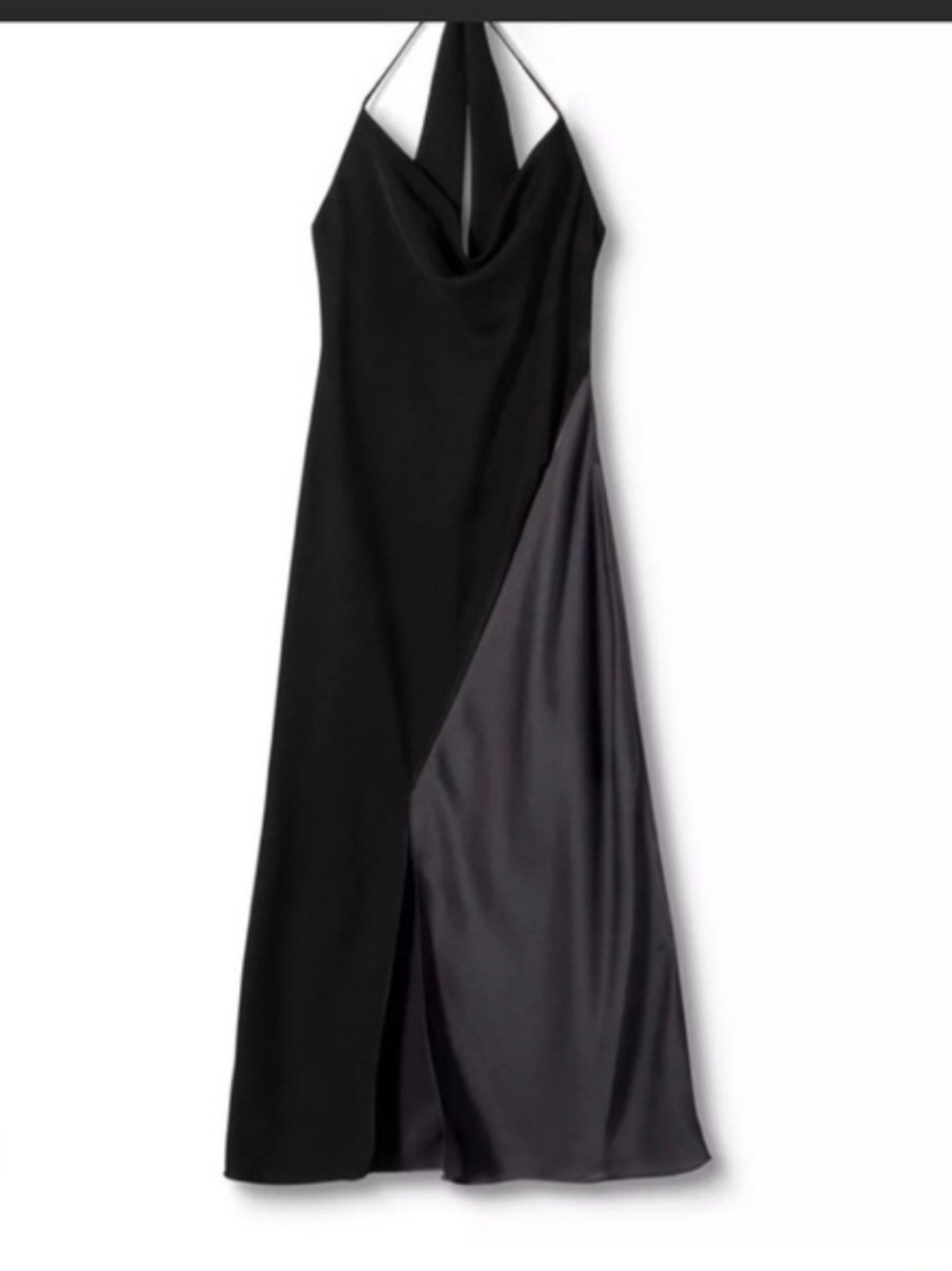 Cushnie One-Shoulder Black & Charcoal Asymmetric Gown